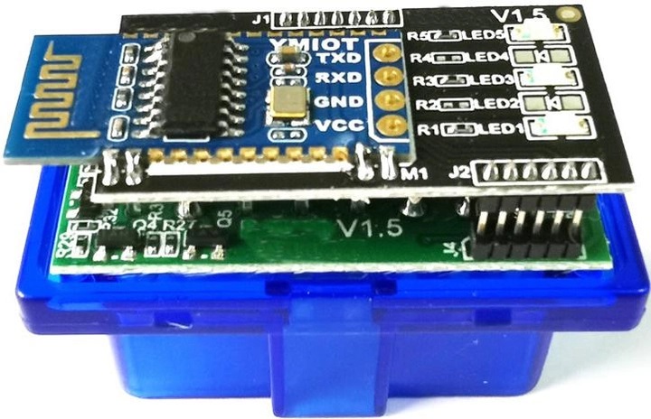 Автосканер Xiamen ELM327 v2.1 диагностический адаптер OBD 2 Bluetooth АВ050701, фото №3