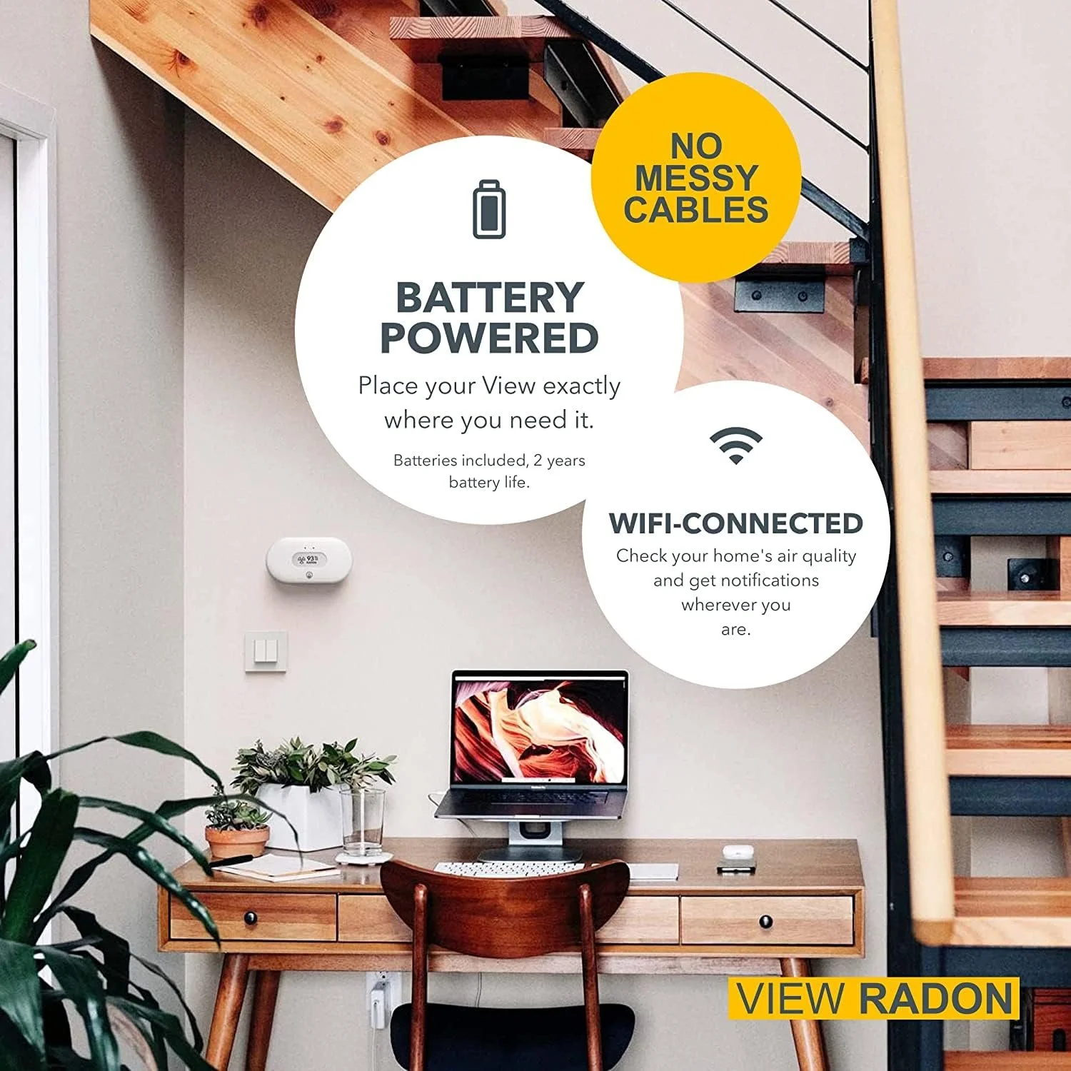 Детектор радона и качества воздуха Airthings View Radon 2989 Белый, фото №6