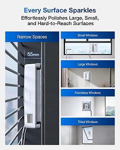 Робот для мойки окон ECOVACS WINBOT Mini Компактный дизайн Серый synthetic.ua - Фото 1