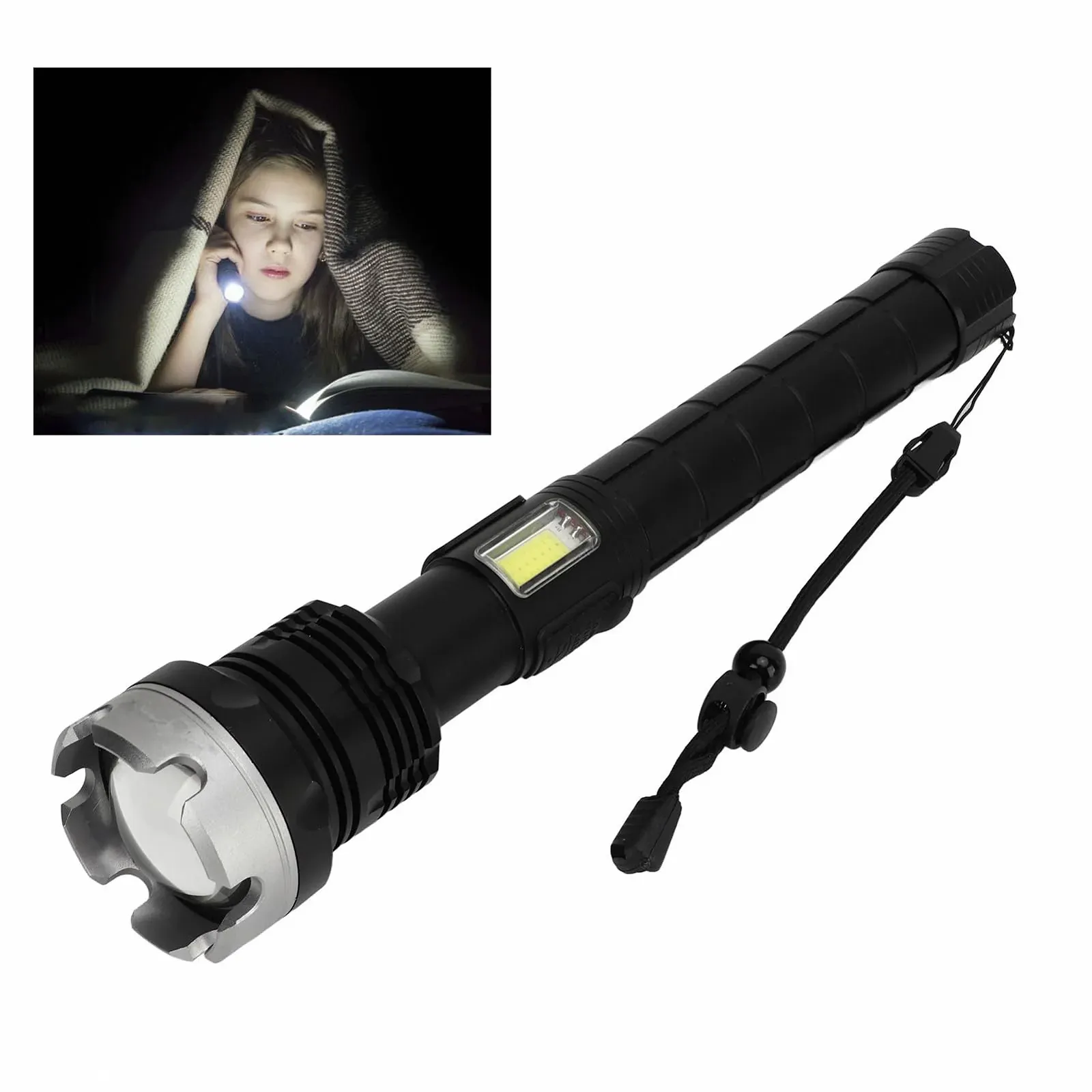 Ліхтар plplaaoo для активного відпочинку, надзвичайно яскравий, USB-перезаряджуваний, масштабований, висувний, корпус з алюмінієвого сплаву, водонепроникний для кемпінгу та подорожей, фото №4