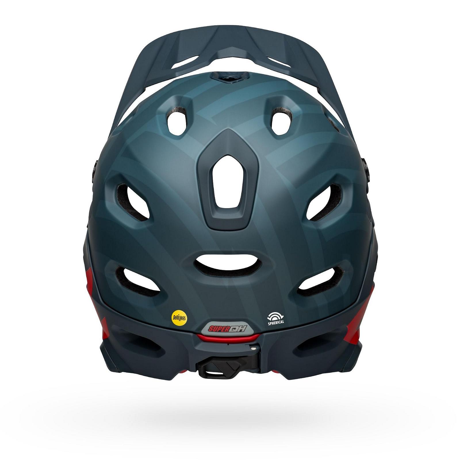 Шлем Bell Downhill MTB Super DH Spherical Prime, матовый, сине-малиновый, фото №4
