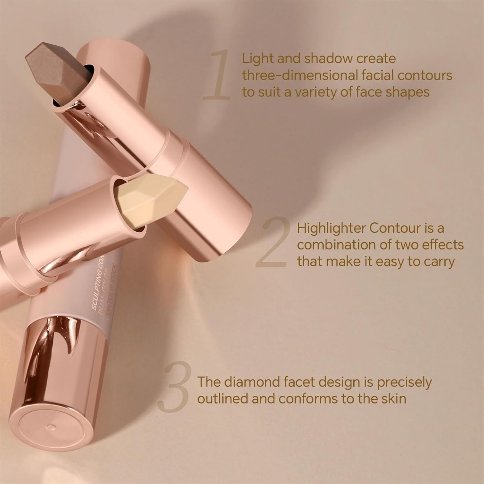 Стік 2 в 1 No Limits Кремовий бронзер і хайлайтер 01#, фото №5 Стік 2 в 1 No Limits Кремовий бронзер і хайлайтер 01#, фото №5