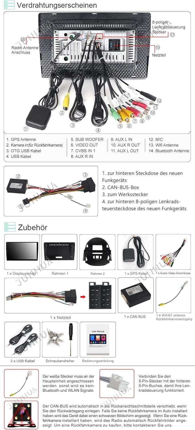 Штатна автомагнітола JUNHUA для Peugeot 206/206 CC 1999-2009 / 9" / Сенсорна / 2/32Гб / Android 11 / Apple CarPlay / Android Auto / Bluetooth / WI-FI / USB, фото №7