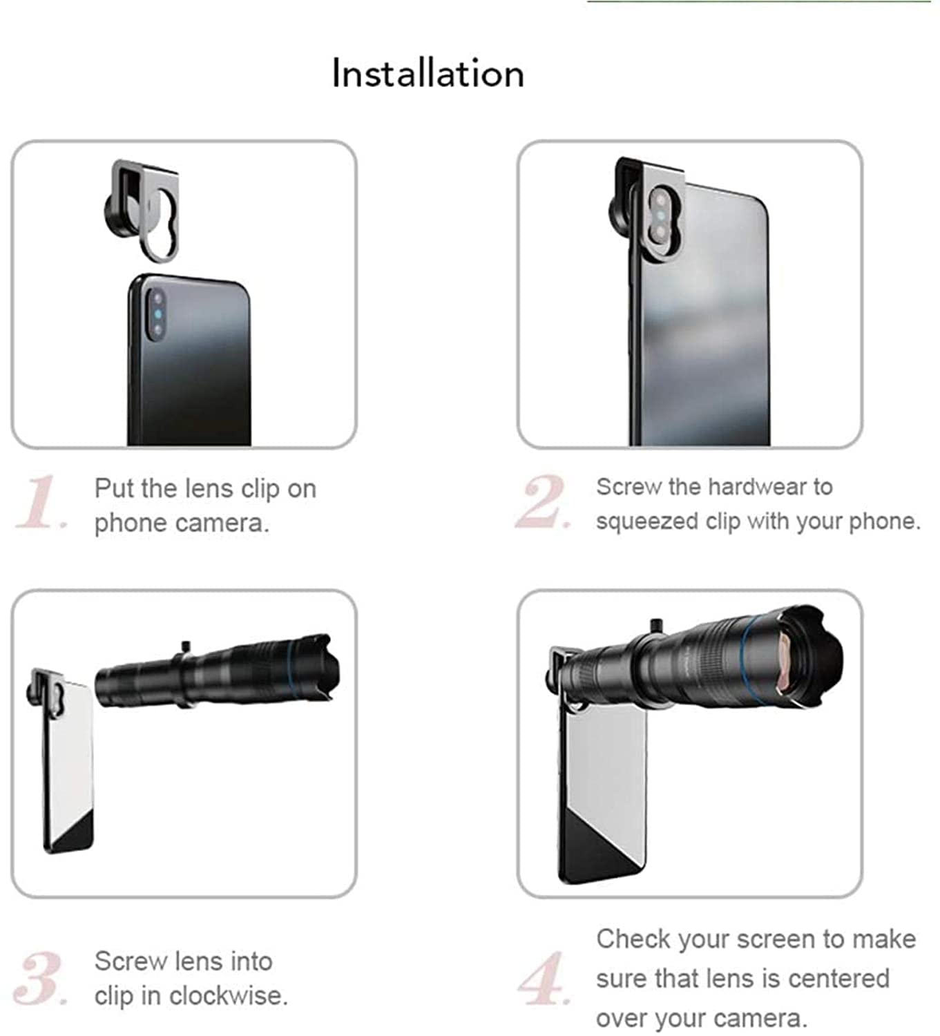 Монокуляр QHYTL Teleskop HD 28x з телефотооб'єктивом та затвором, фото №7