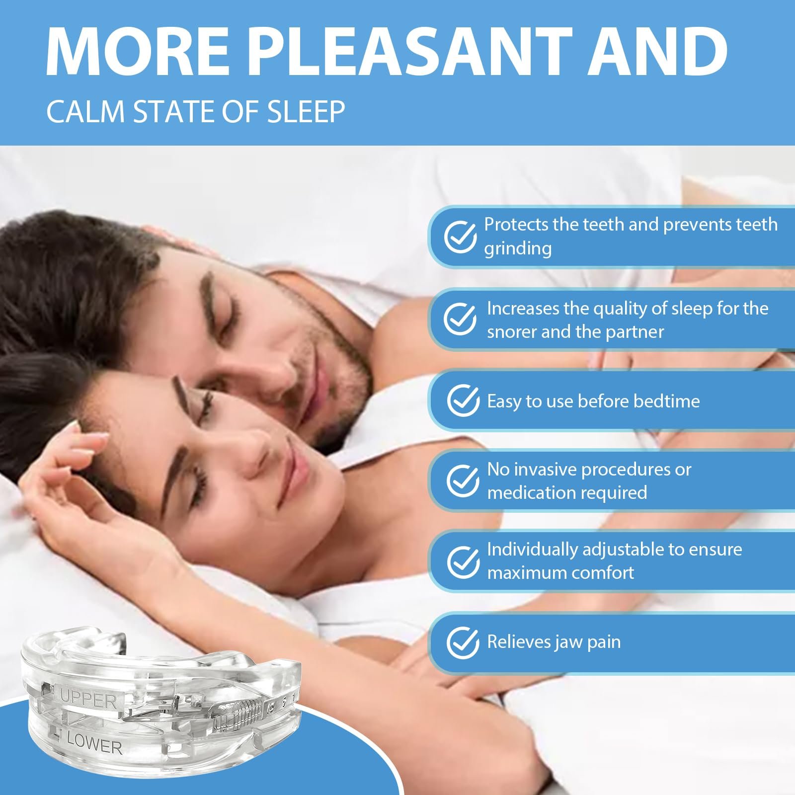 Средство от храпа Профессиональное средство против храпа, регулируемая шина, фото №5