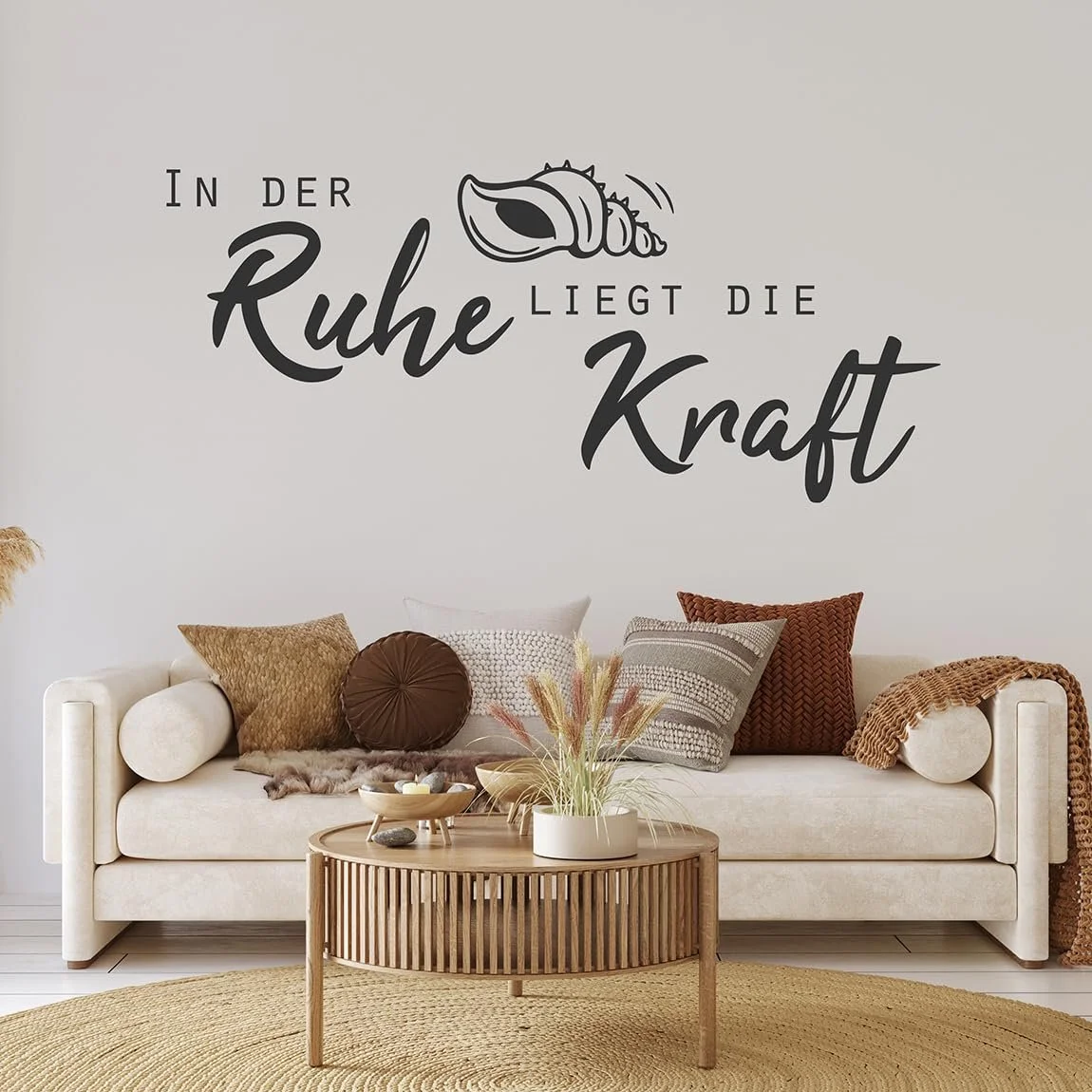 Наклейка на стіну a20 "in der Ruhe liegt die Kraft" 58 x 25 см сіра, фото №1 Наклейка на стіну a20 "in der Ruhe liegt die Kraft" 58 x 25 см сіра, фото №1