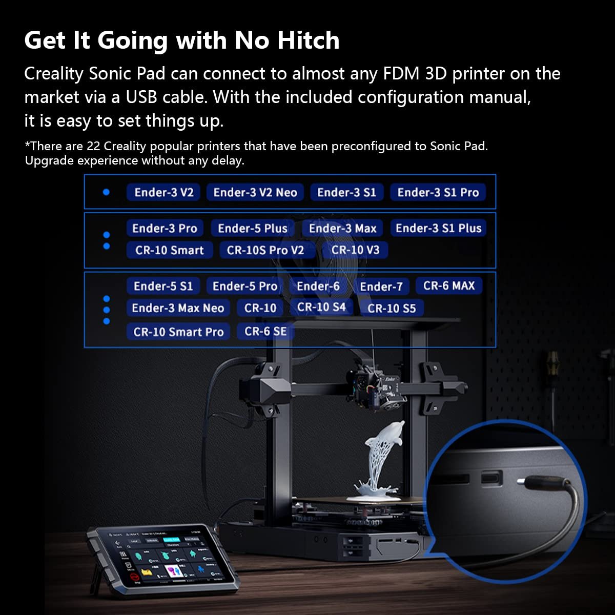 Планшет 7" Creality Sonic Pad для управления 3д принтером / 2/8Gb / Klipper / Черный, фото №5