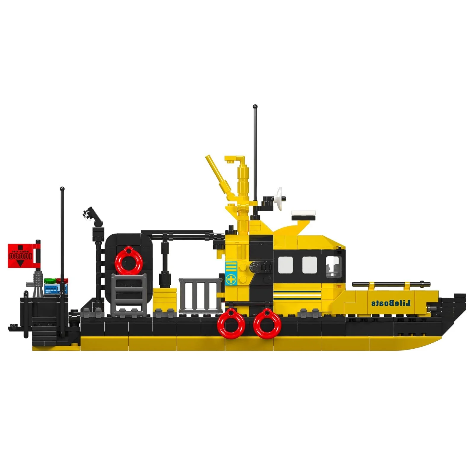 Конструктор Корабель Mould King Technik 10080 Норвезький багатофункціональний рятувальний човен, 462 деталі, фото №5