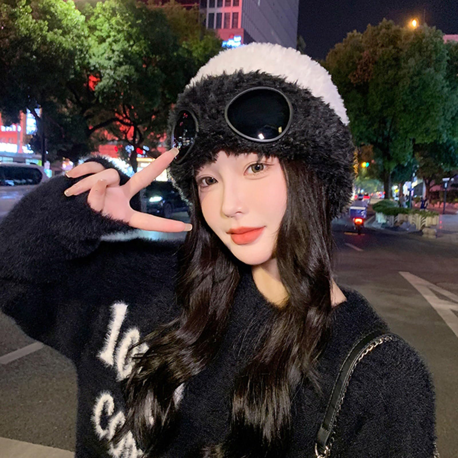 Мягкая эластичная шапка-бини Ldabrye ветрозащитная теплая с клапанами для ушей, фото №7