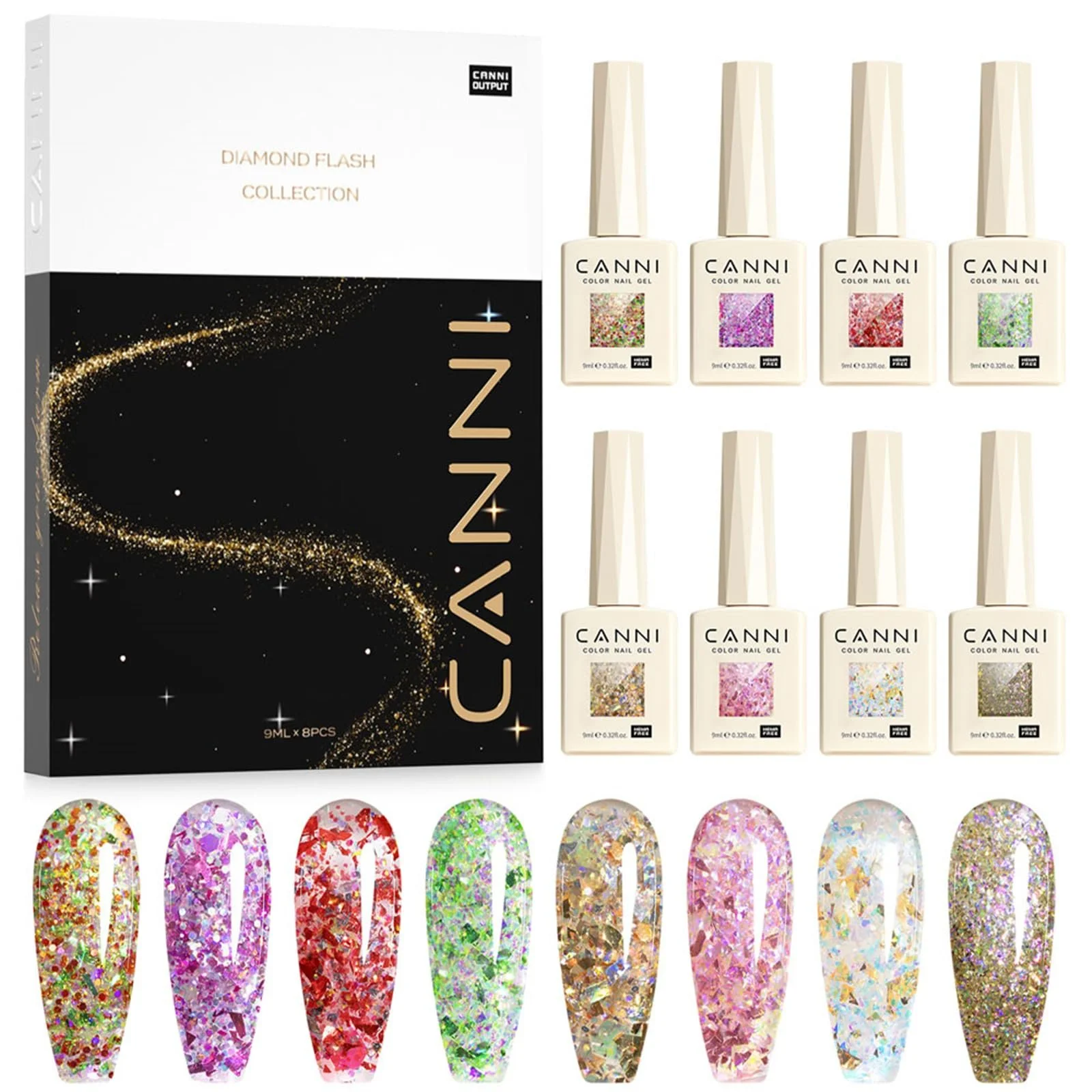 Гель-лак CANNI Glitter 13031JK, фото №1