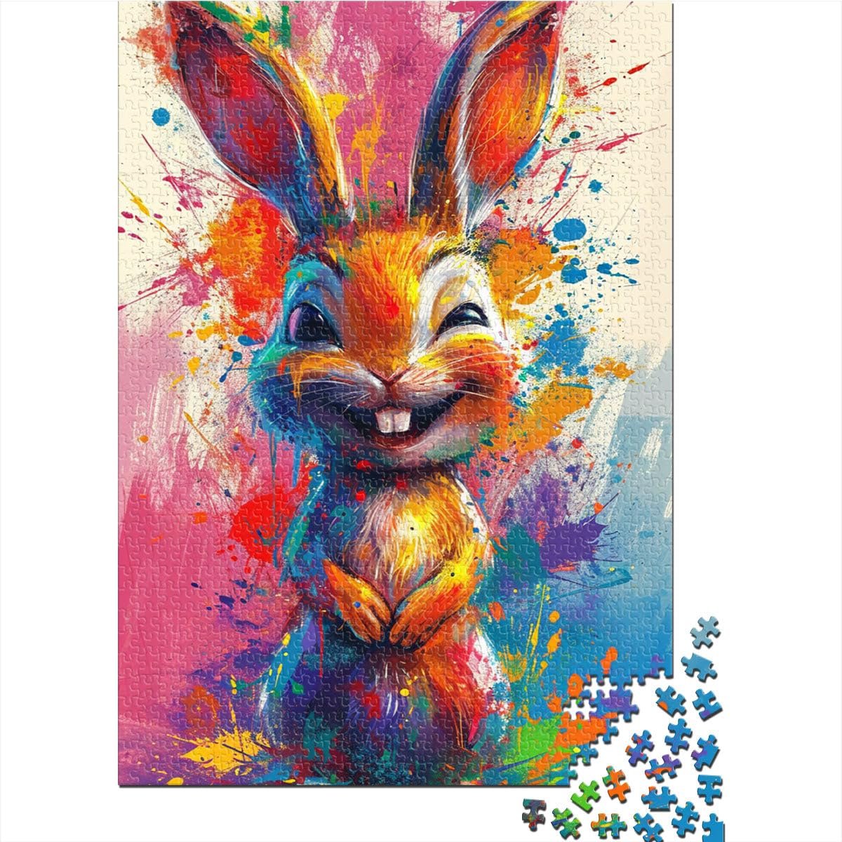 Пазл Усміхнений милий кролик 1000 деталей 26 x 38 см, фото №2 Пазл Усміхнений милий кролик 1000 деталей 26 x 38 см, фото №2