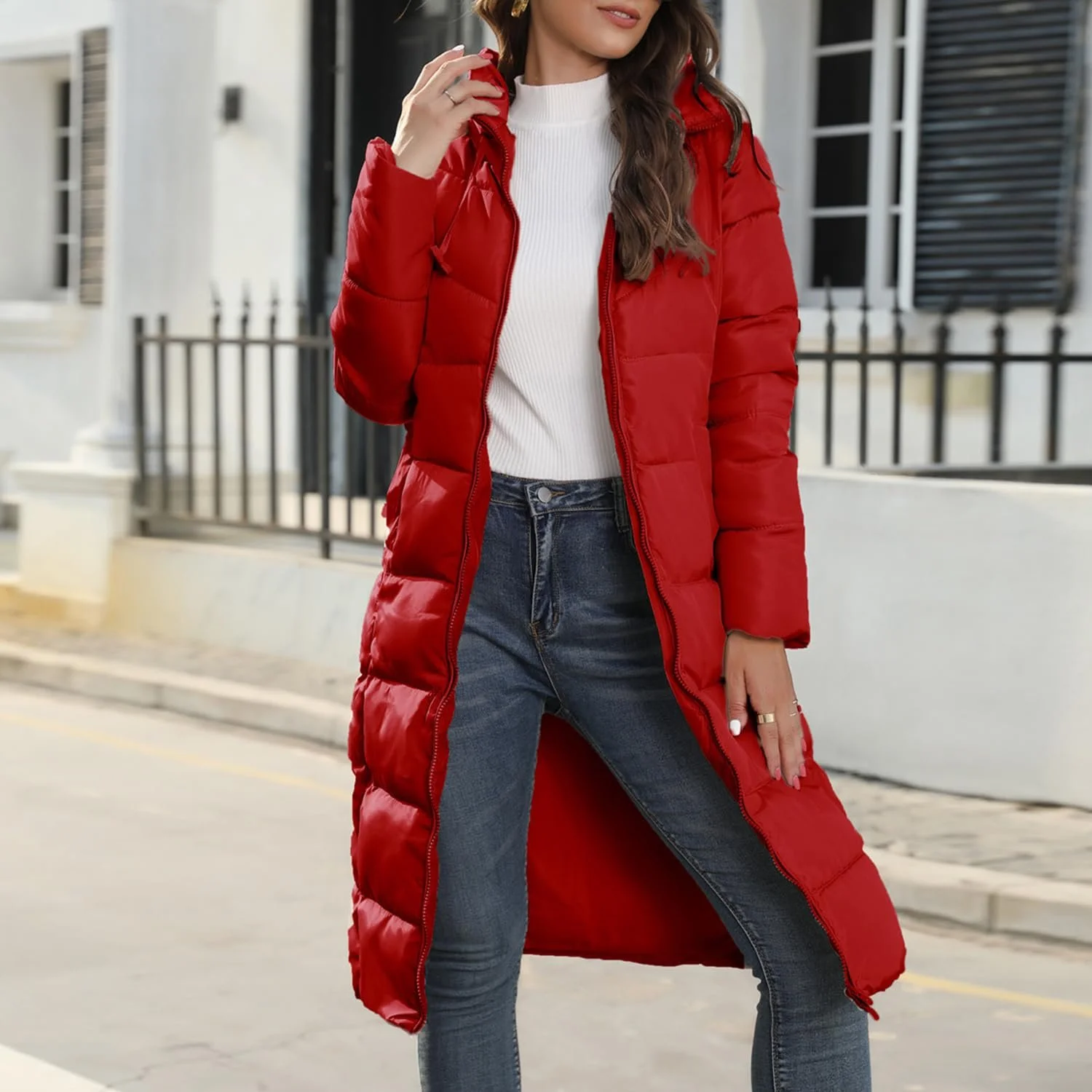 Жіноча зимова тепла стьобана куртка, фото №7 Жіноча зимова тепла стьобана куртка, фото №7