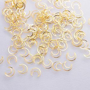 Прикраси для нігтів qbodp, Місяць 9 мм, золотий, 1000 шт - Фото 1