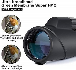 Телескоп 20X50 Zoom Monocular Высокопроизводительная Bak4 призма Водонепроницаемый с адаптером для смартфона и штативом synthetic.ua - Фото 1