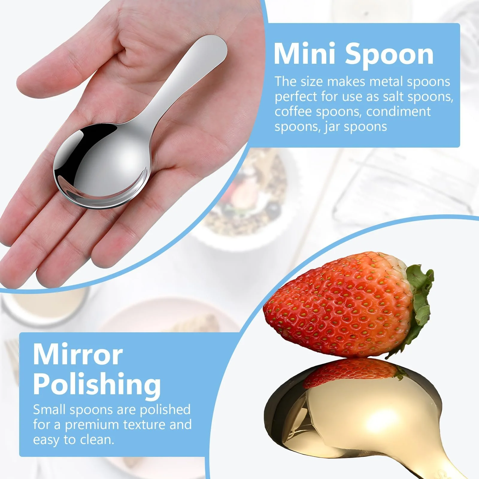 Ложка Кофейная из нержавеющей стали (8 шт), фото №4