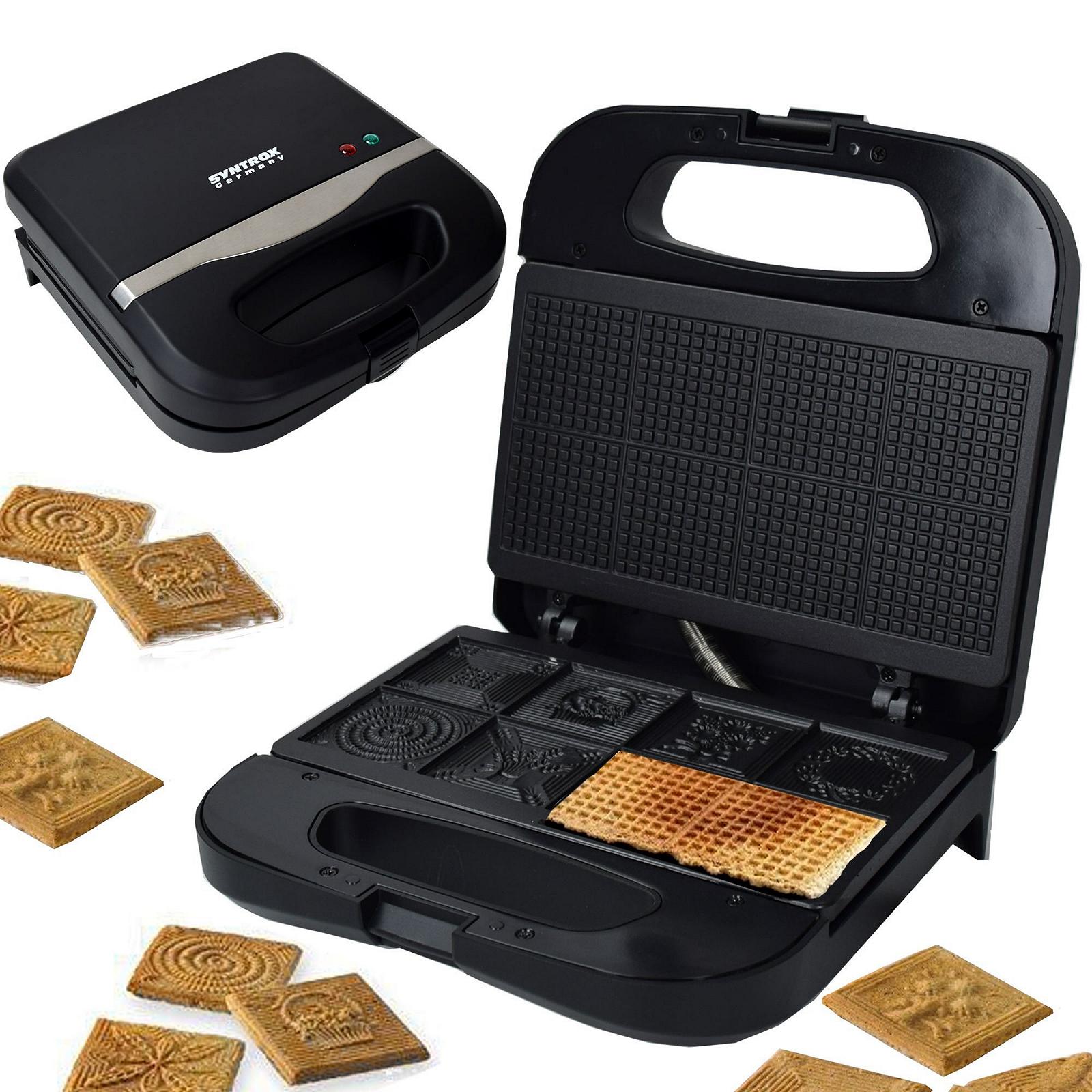 Вафельница Syntrox Germany ZWE-800 для коричных вафель для выпечки 8 вкусных коричных вафель, фото №1