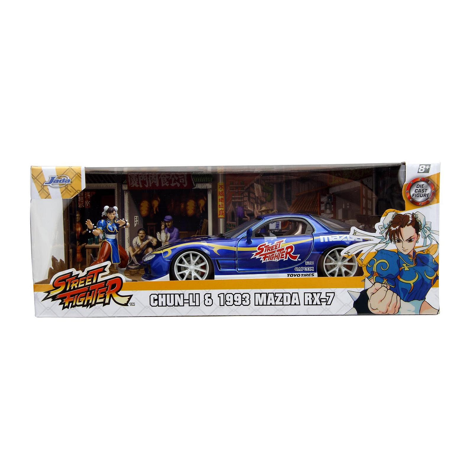 Фігурка Jada Toys Street Fighter Chun-Li з моделлю автомобіля 1993 Mazda RX-7 - Набір фігурки (6 см) та іграшкового автомобіля (20 см), фото №5