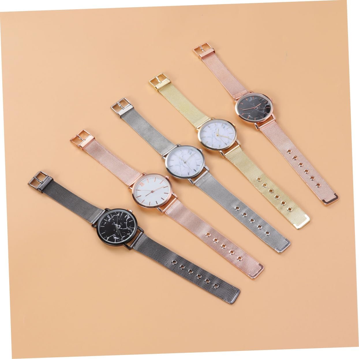 Часы Кварцевые LIFKOME C сетчатым браслетом, элегантные, Rose Gold, фото №3