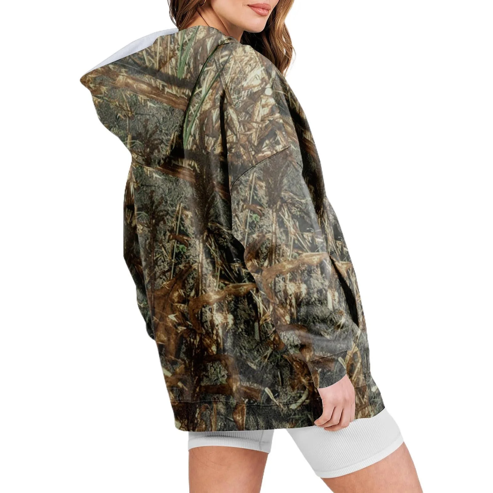 Женская толстовка Generisch с принтом букв, длинными рукавами и круглым вырезом, фото №4