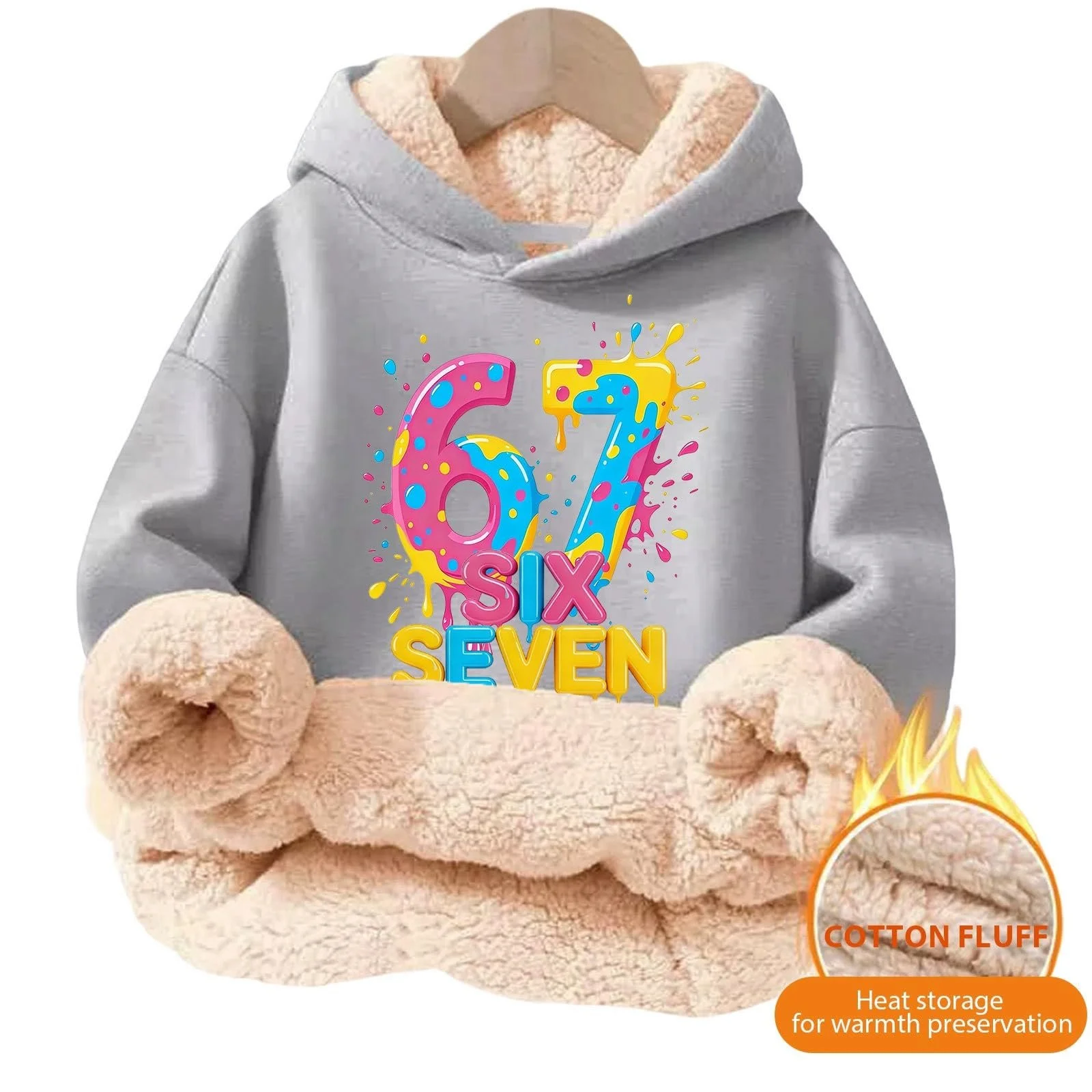 Джемпер Без бренда 67 Принты Толстовка 152, 164, 134, 140, 158 Флисовая Куртка, фото №2