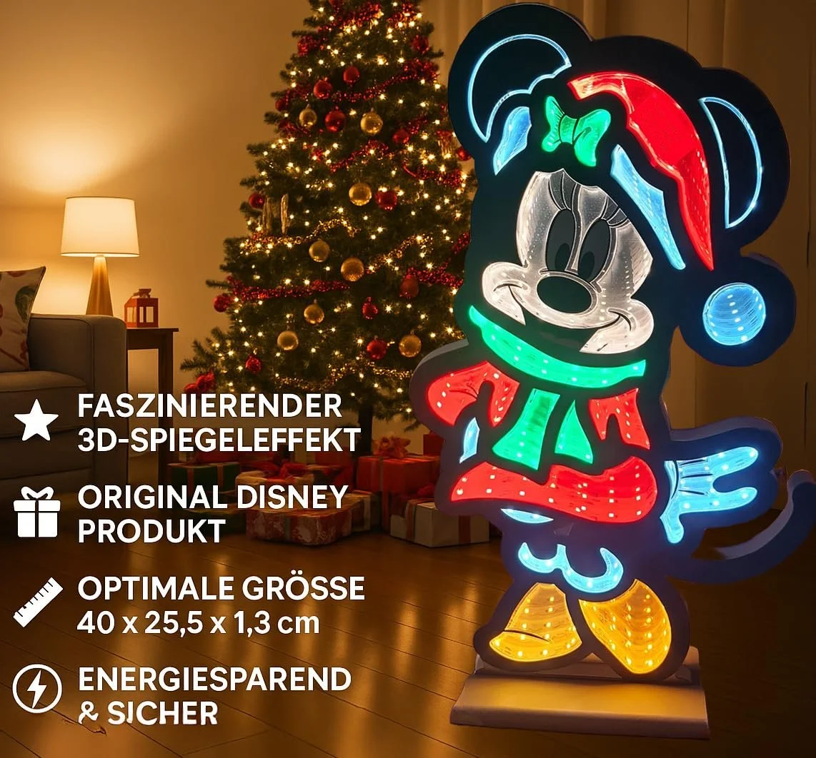 Фигурка Minnie Mouse Kurt S. Adler Christmas Inspirations Зеркальная H40 см, фото №2 Фигурка Minnie Mouse Kurt S. Adler Christmas Inspirations Зеркальная H40 см, фото №2