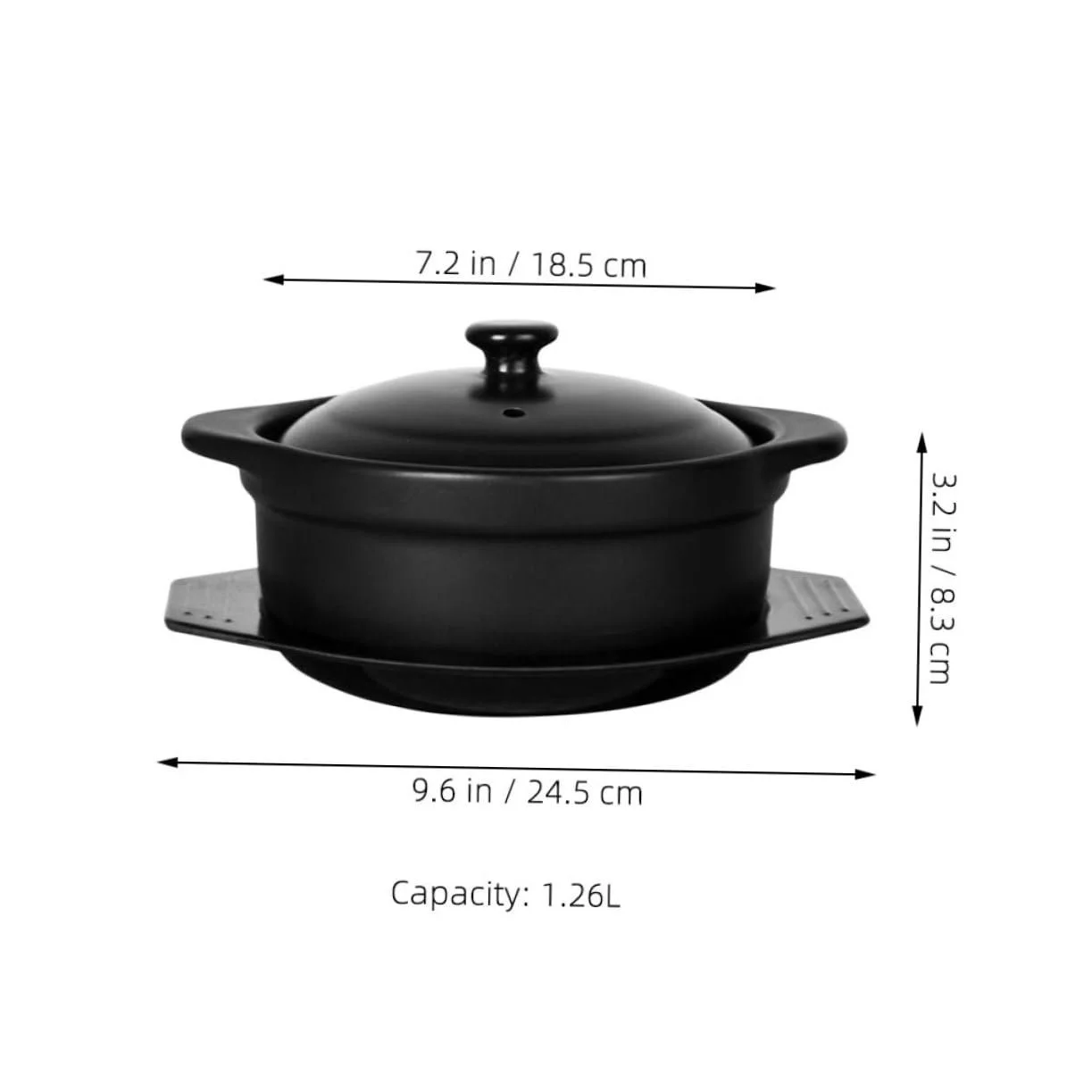 Керамічна каструля антипригарна з подвійною ручкою, фото №2 Керамічна каструля антипригарна з подвійною ручкою, фото №2