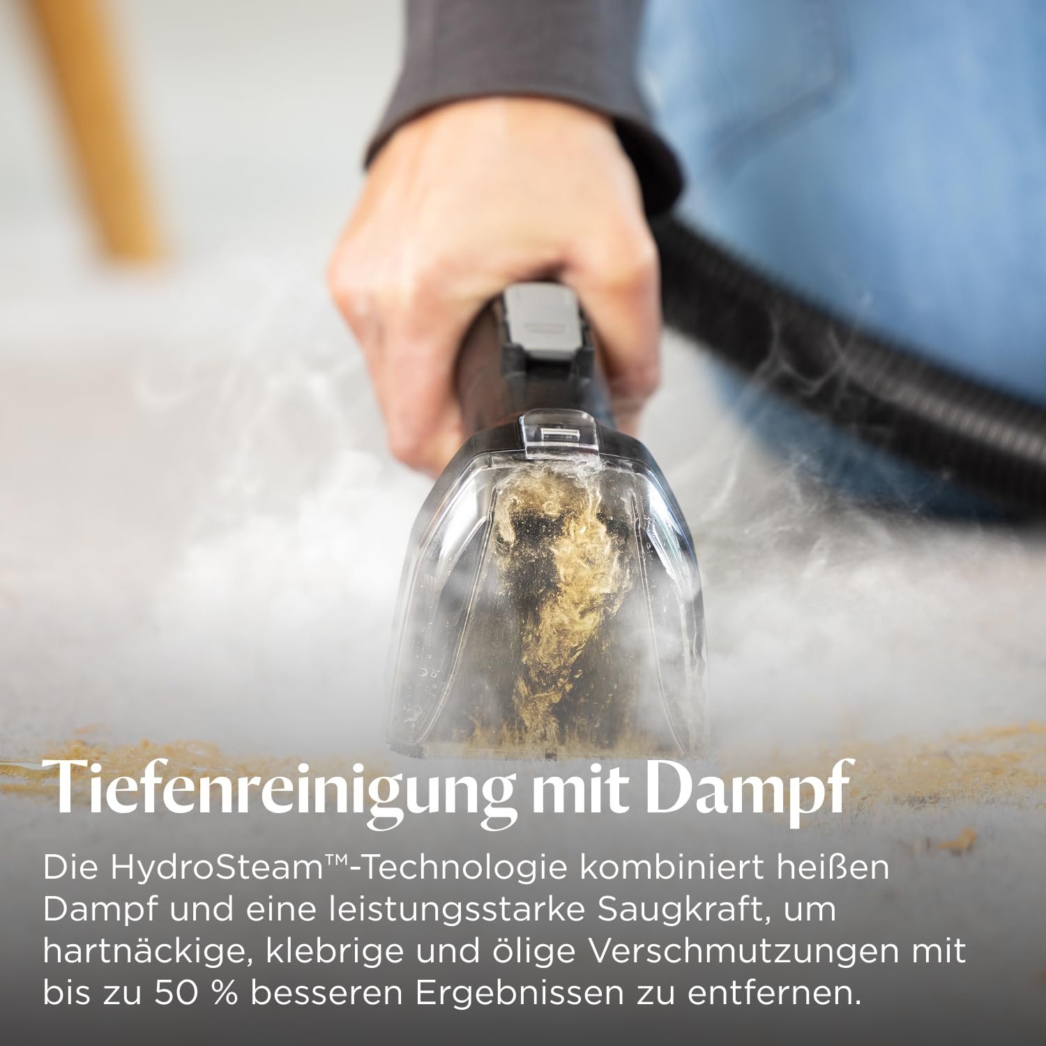 Устройство для чистки обивки BISSELL SpotClean HydroSteam, мощный двигатель 1000 Вт, 3689N, фото №3