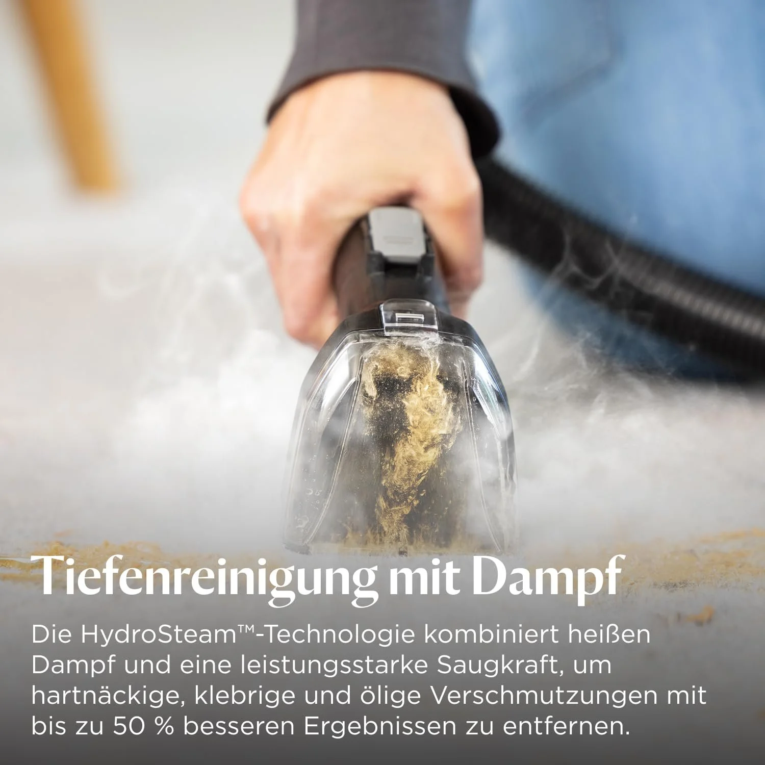 Устройство для чистки обивки BISSELL SpotClean HydroSteam, мощный двигатель 1000 Вт, 3689N, фото №3