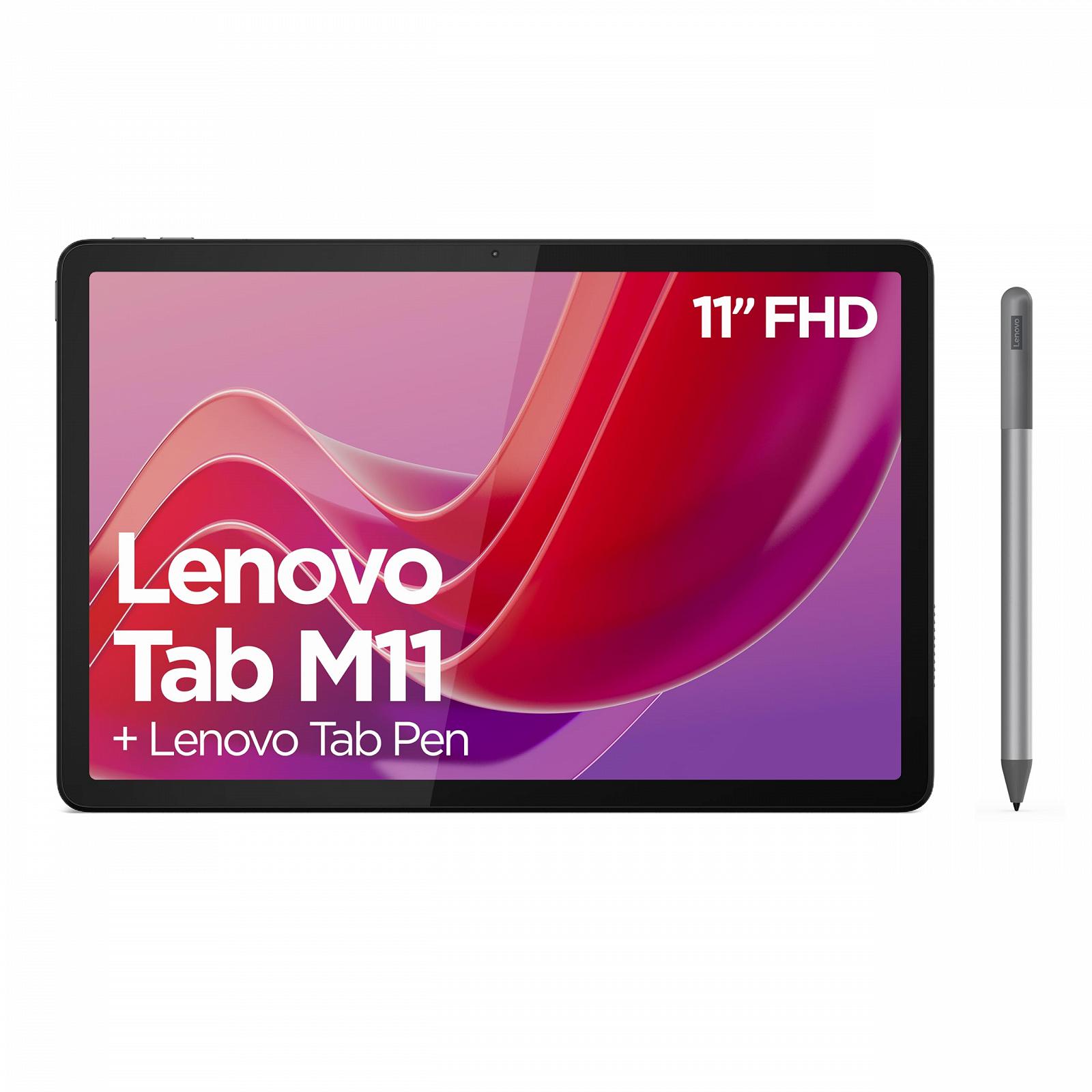 Планшет Lenovo Tab M11 11 дюймов WUXGA сенсорный дисплей MediaTek Helio G88 8 ГБ RAM 128 ГБ SSD Wi-Fi Android 13 Серый Включает Tab Pen, фото №2