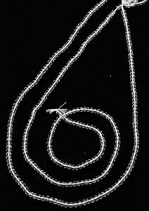 Бусины из натурального хрусталя рондель, ограненные 3-3,5 мм, нить длиной 40 см, ожерелья, браслета, белый цвет - Фото 1