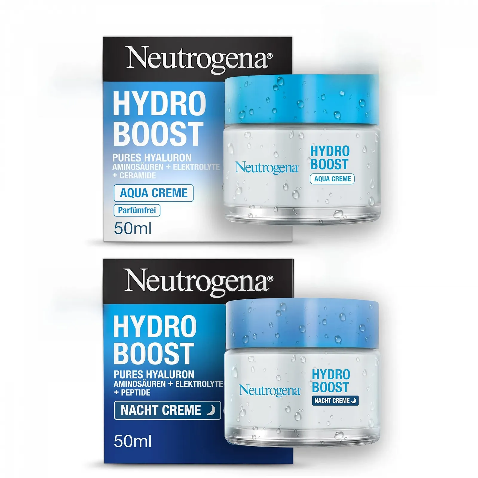 Крем для обличчя Neutrogena Hydro Boost Aqua Cream зволожуючий з гіалуроновою кислотою та рослинною трегалозою, 50 мл, фото №1