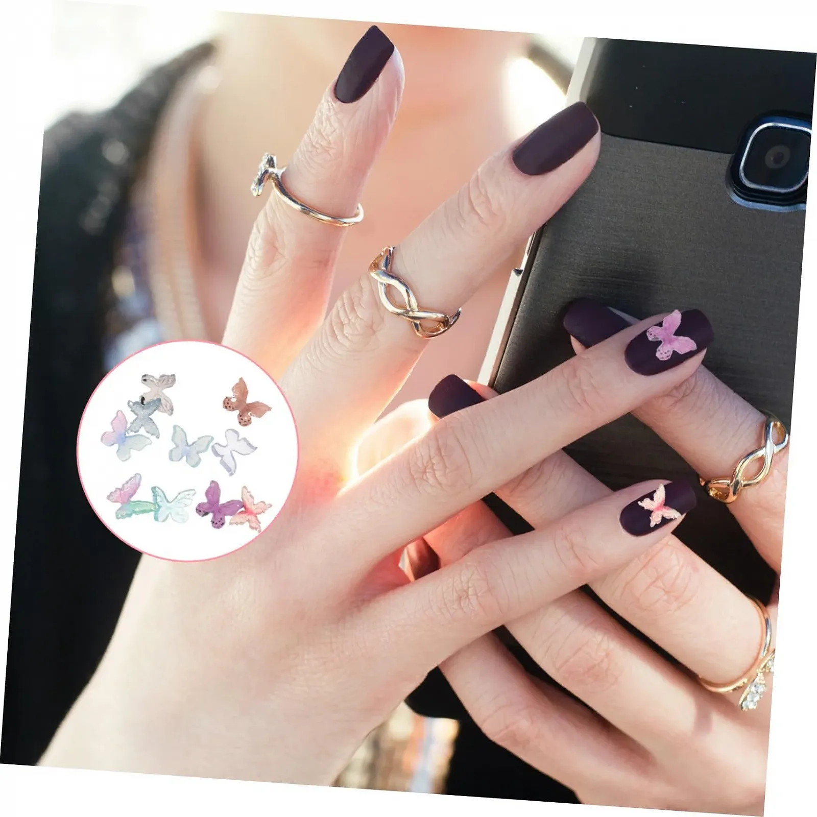 Прикраса для нігтів Метелик NOLITOY, фото №5