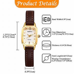 Женские часы Кожаные Прямоугольные JewelryWe Аналоговые Кварцевые 30 м Водонепроницаемые цена на synthetic.ua - Фото 1 Женские часы Кожаные Прямоугольные JewelryWe Аналоговые Кварцевые 30 м Водонепроницаемые synthetic.ua - Фото 1