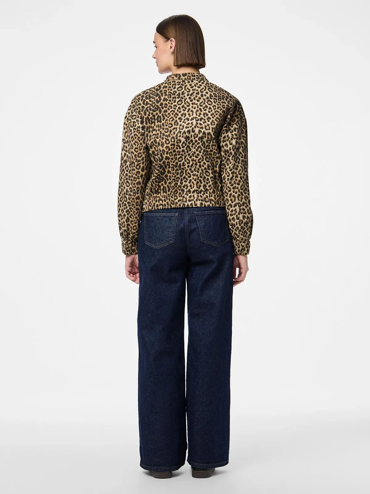 Джинсова куртка PIECES Female PCSALUME Leopard Bomber, фото №4