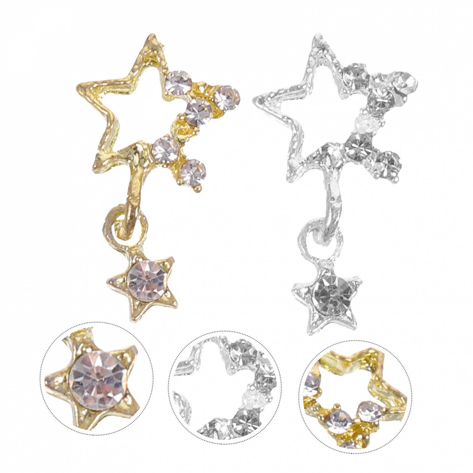 Подвеска для ногтей Звезда FOMIYES 3D, фото №9