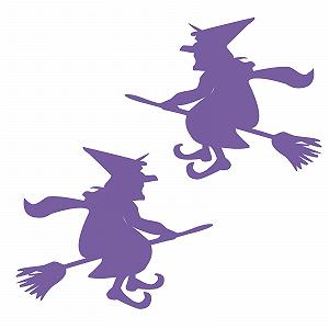 Наклейка Glue on 2 Witch on a Broomstick Matt or Gloss - Фото 1