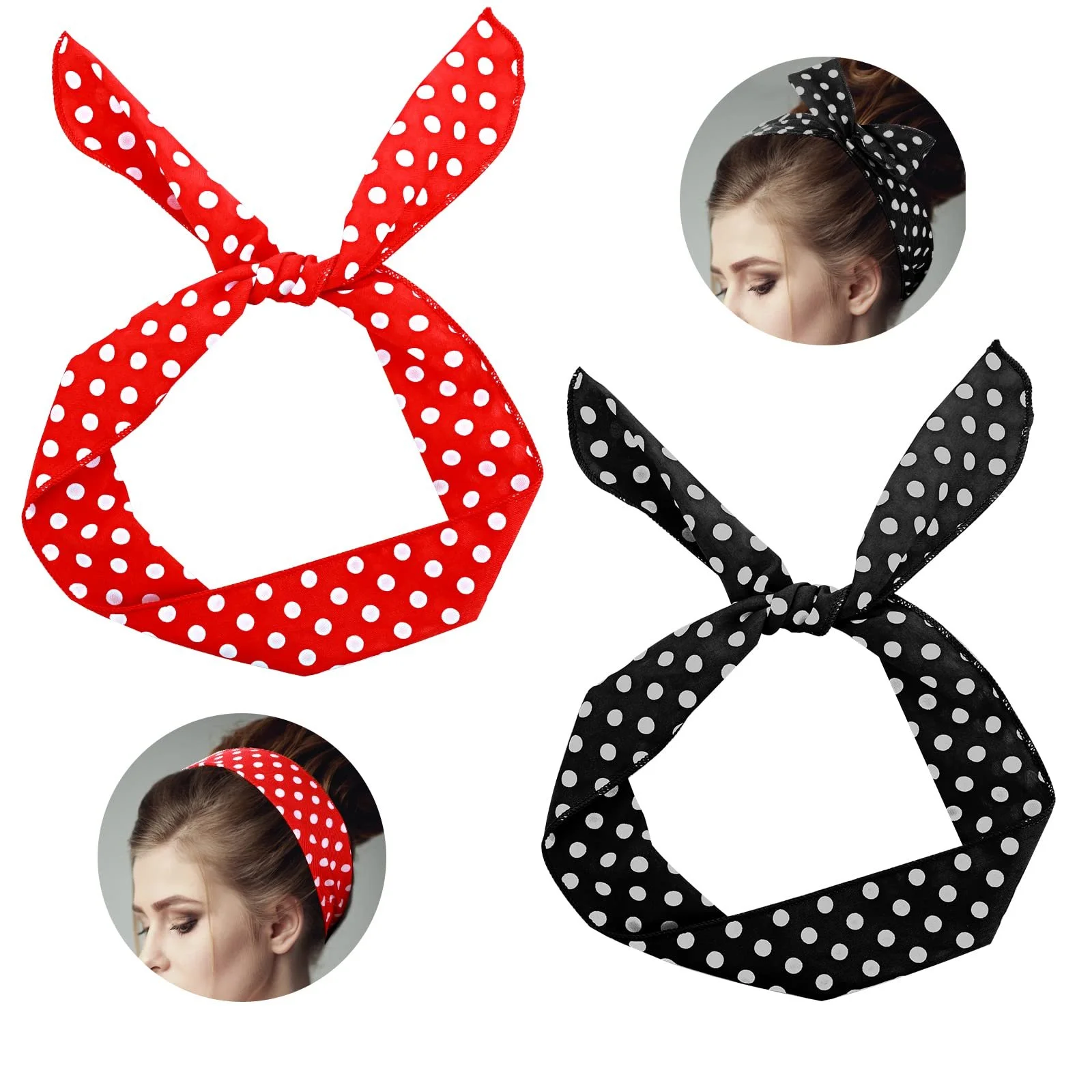 Пов'язка на голову в горошок, фото №7