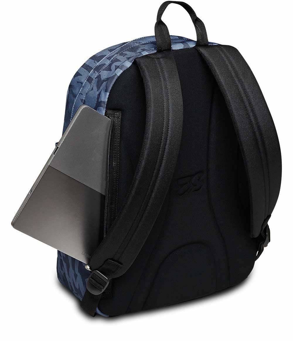 Ранець Seven ISCHOOLPACK Місткий шкільний ранець для підлітків, дівчаток та хлопчиків, з відділенням для ноутбука та USB-портом, італійський дизайн, різнокольоровий, синій, розмір Unit, сучасний, фото №7
