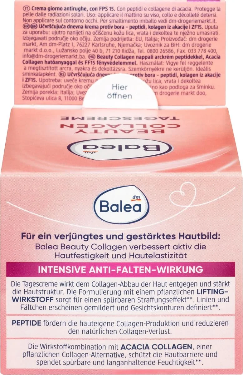 Набір для догляду Balea Beauty Collagen Денний крем SPF15 50 мл + Гель для душу Positive Mind 300 мл, фото №3