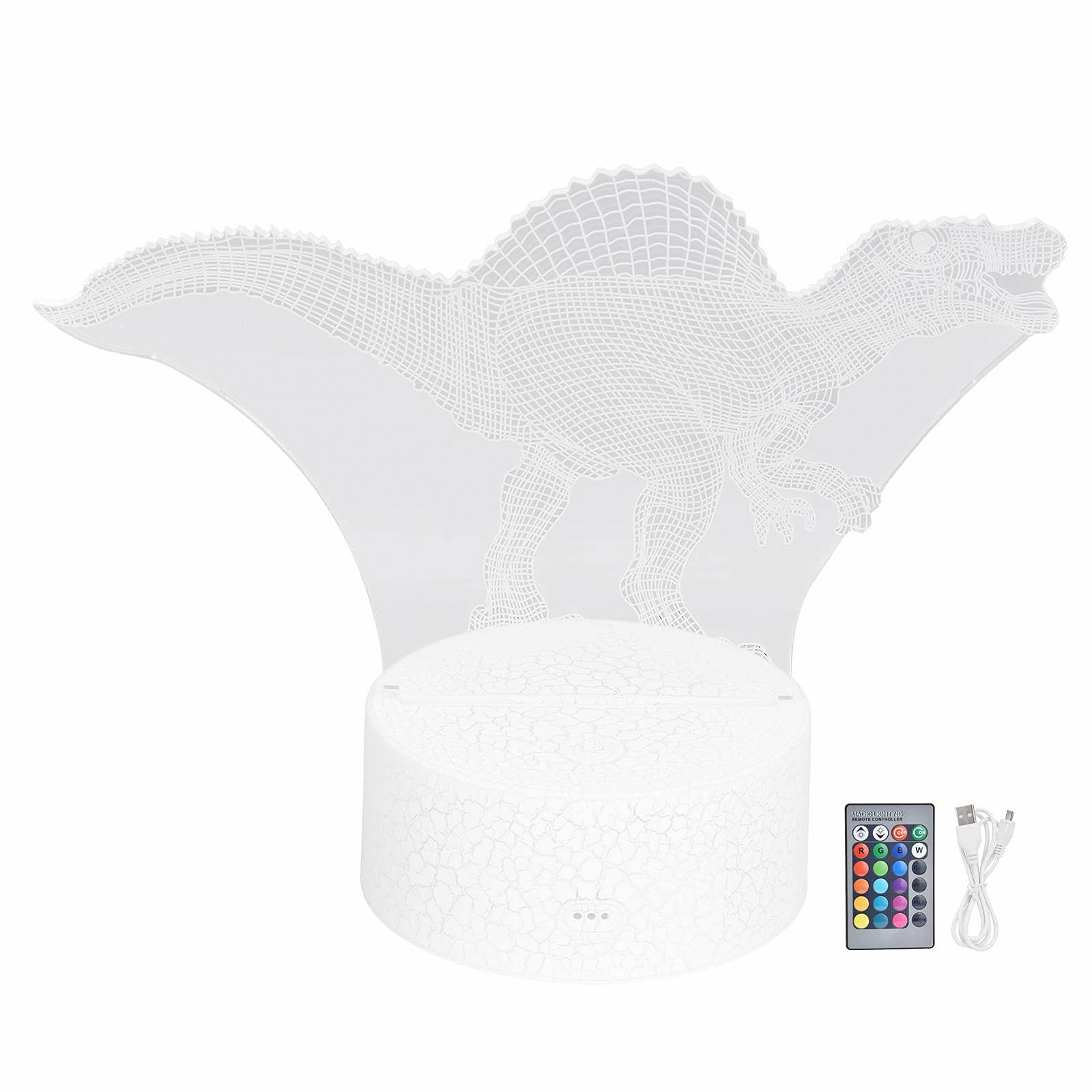 Ночник Haofy Детский 16 Цветов Динозавр Акриловый с Пультом Дистанционного Управления для Спальни, фото №6 Ночник Haofy Детский 16 Цветов Динозавр Акриловый с Пультом Дистанционного Управления для Спальни, фото №6