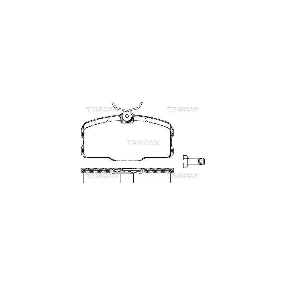 Комплект гальмівних колодок, дискові гальма TRISCAN 8110 23035 передня вісь для MERCEDES-BENZ, фото №1