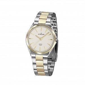 Женские часы Atrium A34-40 Аналоговые Кварцевые Сталь Сапфировое Стекло Серебряный Золотой Биколор - Фото 1