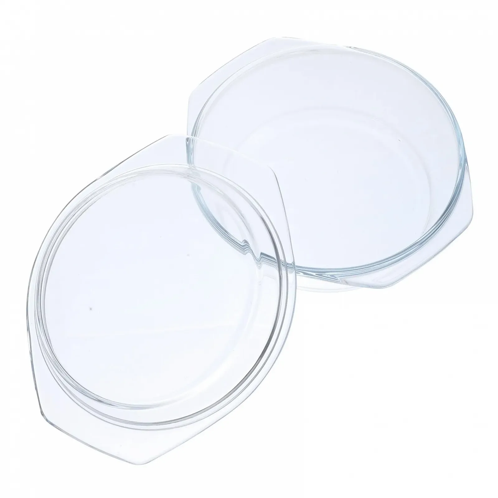 Стеклянная форма для запекания TIDTALEO с крышкой прозрачная для микроволновой печи, фото №1