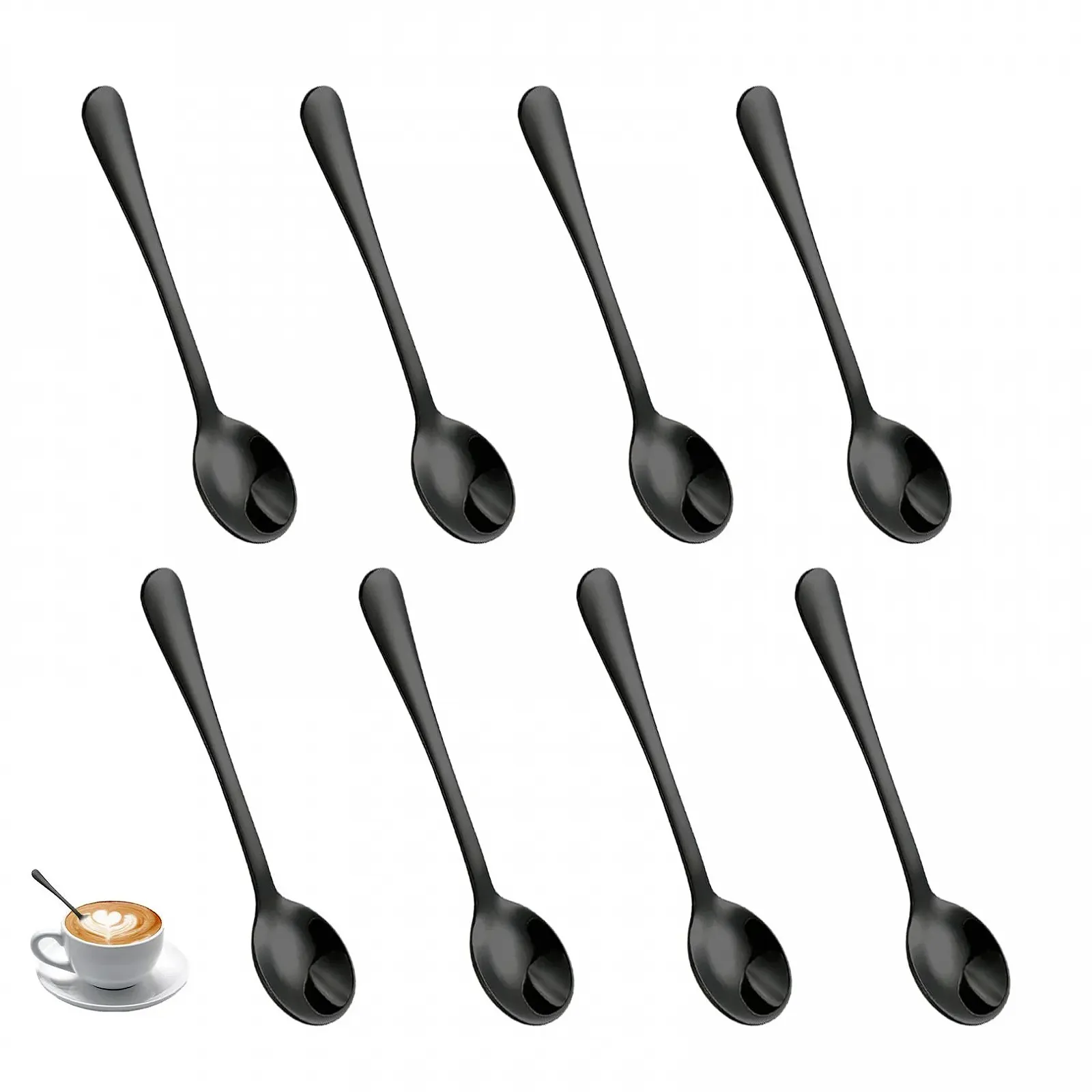 Ложки маленькие из нержавеющей стали, 8 штук, фото №1