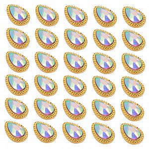 Набор 30 шт. Кристаллы для ногтей в форме капли, рождественские кристаллы для ногтей, аксессуары для маникюра, наклейки для ногтей, самоцветы для ногтей, болты из сплава - Фото 1