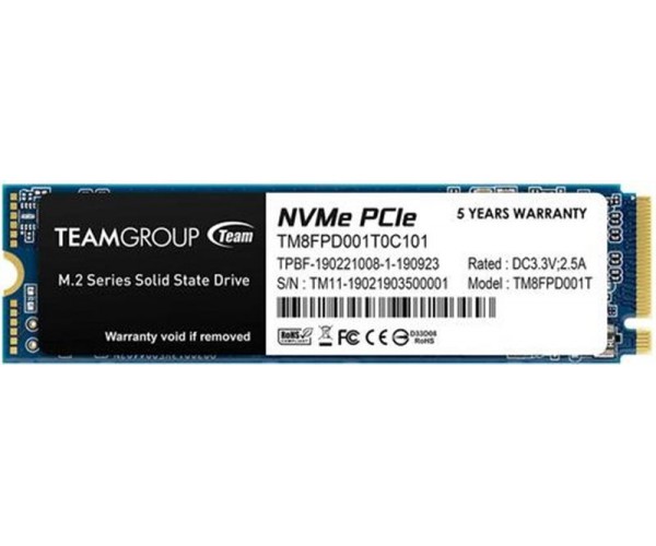 Накопичувач SSD 1TB Team MP33 Pro M.2 2280 PCIe 3.0 x4 3D TLC TM8FPD001T0C101, фото №1