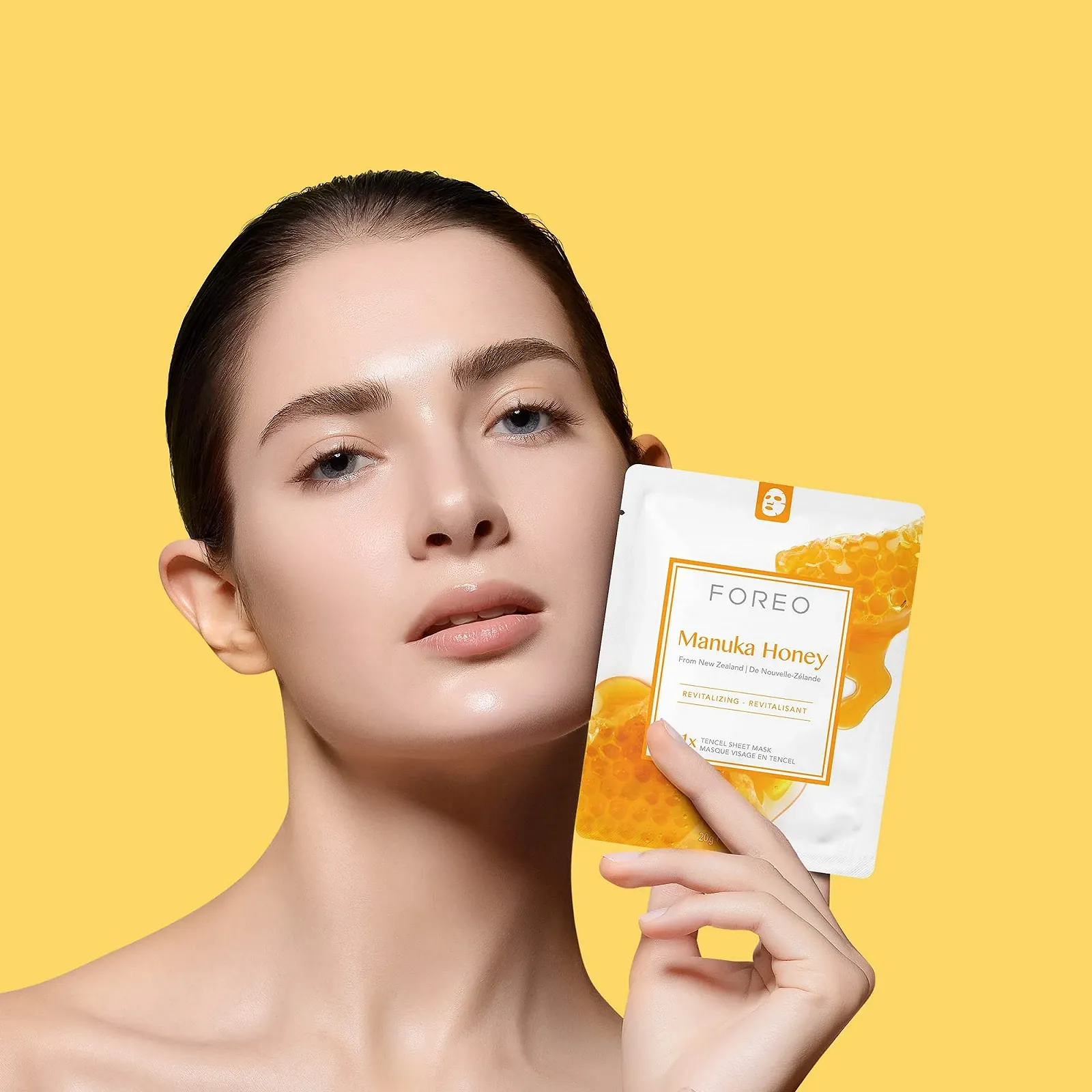 Тканинна маска FOREO Manuka Honey Revitalising для сухої та матової шкіри, 3 шт, фото №5
