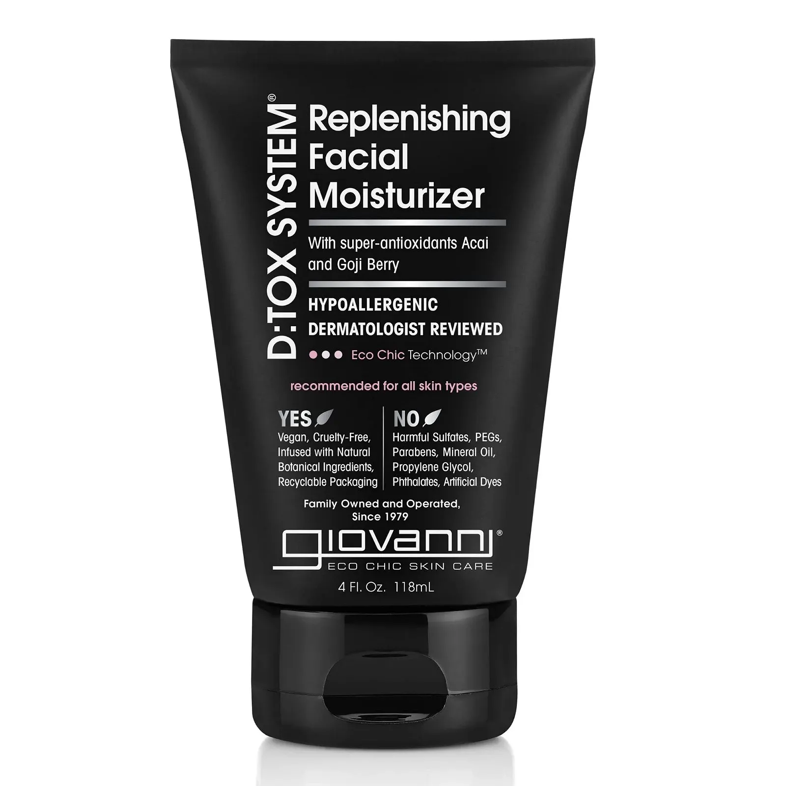 Зволожуючий крем для обличчя Giovanni D:Tox System Replenishing Facial Moisturiser Step 3 118 мл, фото №1