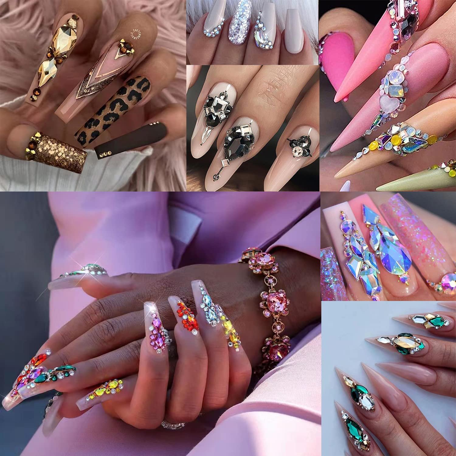 Стразы Розовый Кристалл BELICEY Различные Размеры для Ногтей, Блестящие Плоские Стразы для Ювелирных Изделий для Ногтей, фото №4