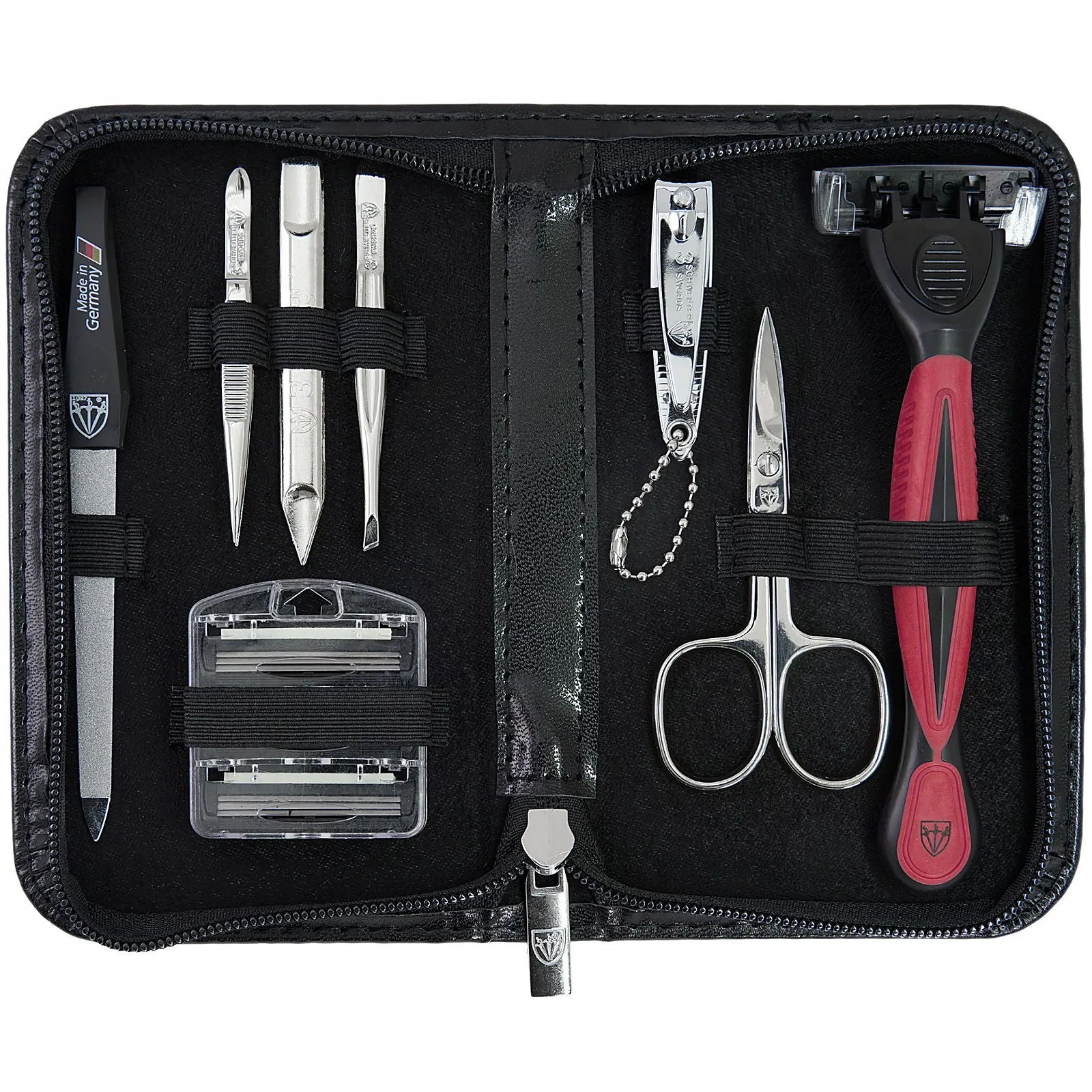 Набор для маникюра и педикюра DREI SCHWERTER Germany Мужской набор из 6 инструментов в дорожном футляре Стальные инструменты, фото №1 Набор для маникюра и педикюра DREI SCHWERTER Germany Мужской набор из 6 инструментов в дорожном футляре Стальные инструменты, фото №1